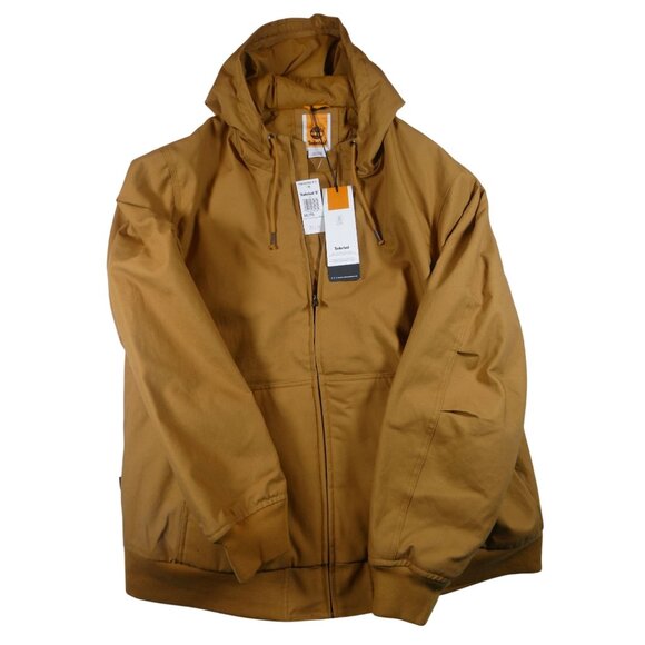 Timberland Men's Insulated Canvas Hooded Bomber Jacket Size XXL - Picture 11 of 14